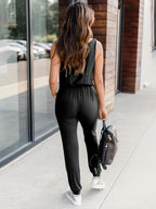 Dames jumpsuit met tailleband voor warme dagen