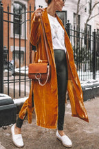 Dames stijlvolle suède kimono jas