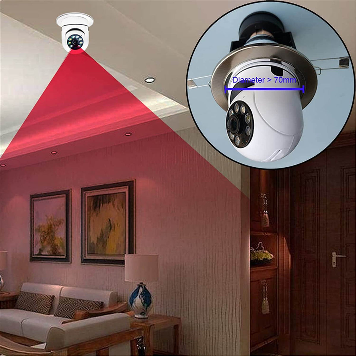 Draadloze wifi licht gloeilamp camera