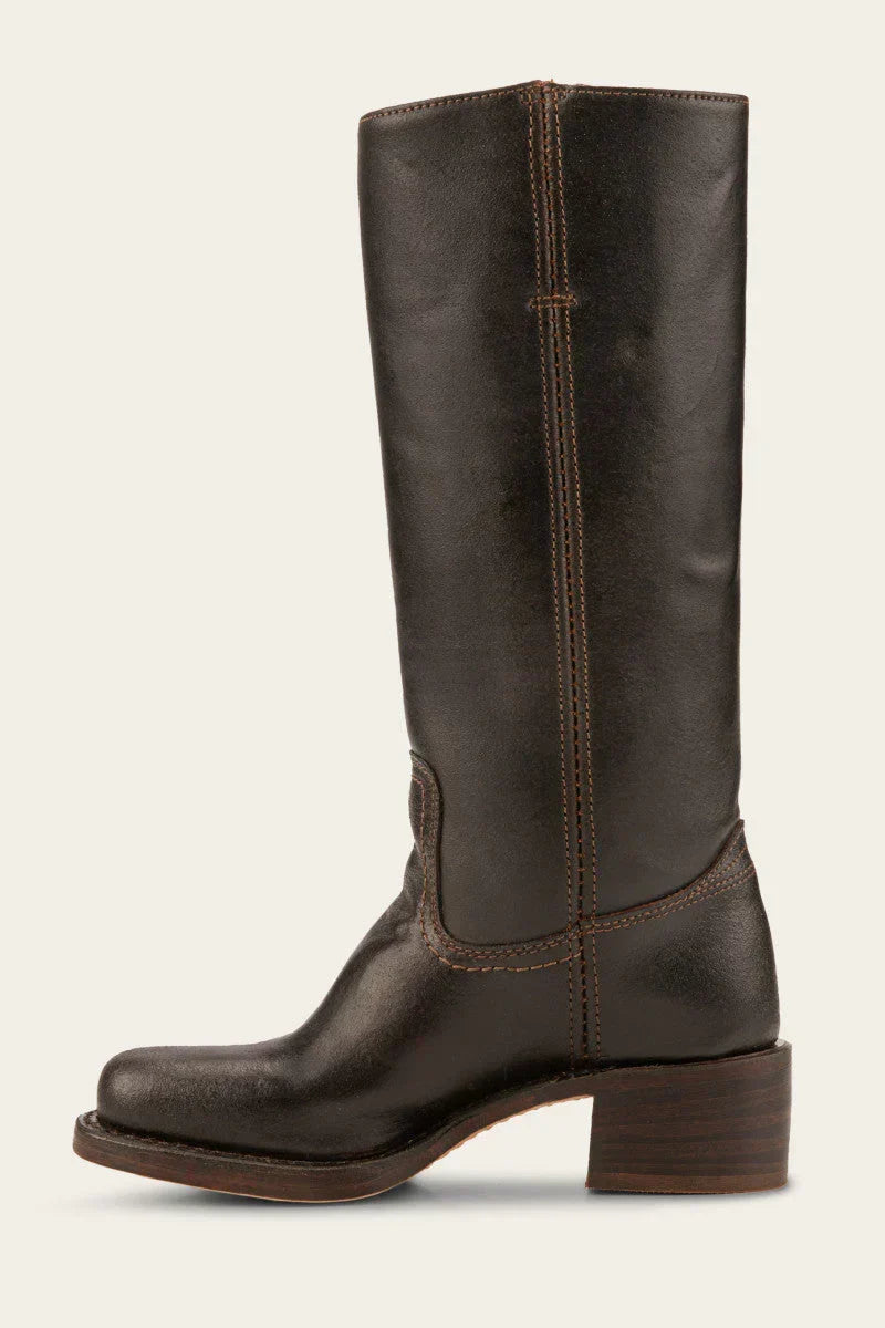 Leren damescowboylaarzen met spitse neus