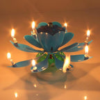 Musical candle – draaiende lotus kaars