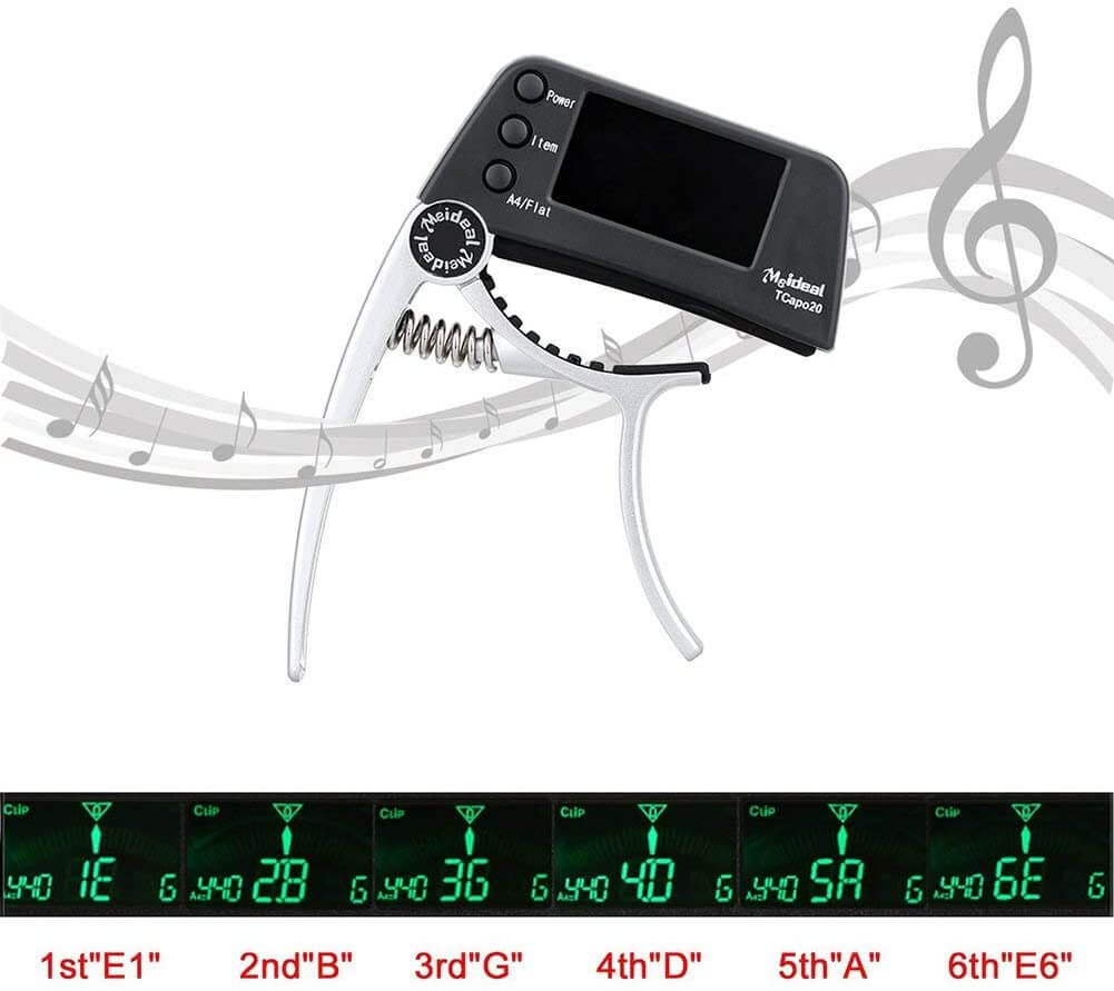 2-in-1 gitaar capo & tuner