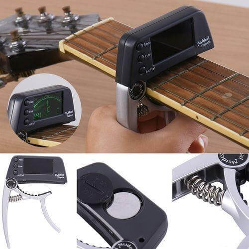 2-in-1 gitaar capo & tuner