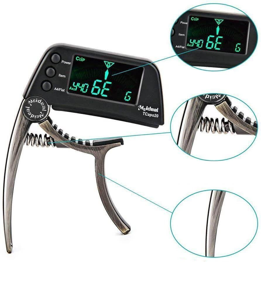 2-in-1 gitaar capo & tuner