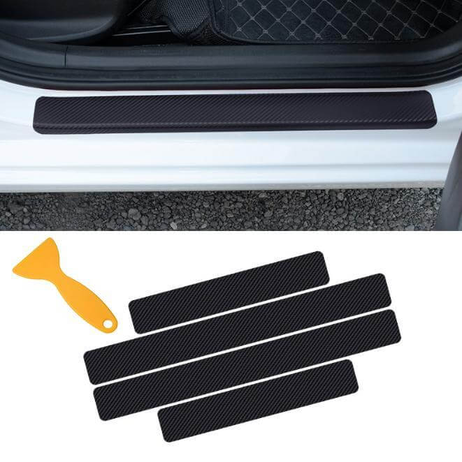 Carbon auto dorpels stickers (4st)