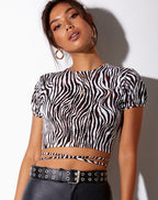 Croptop met dierenprint voor dames