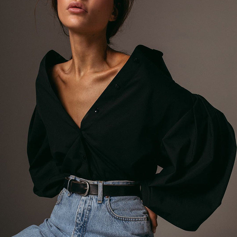 Blouse Babet met pofmouwen