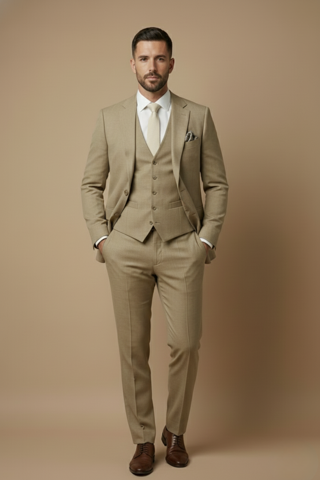 Ceyhun | Driedelig slim-fit herenpak met gilet en reverskraag