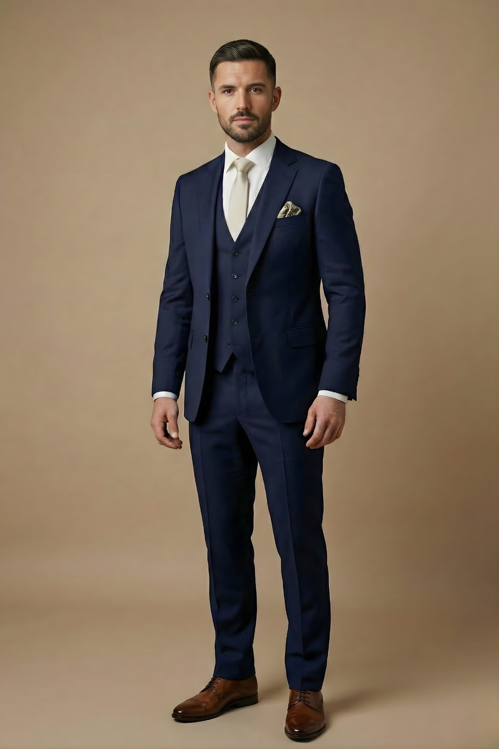 Ceyhun | Driedelig slim-fit herenpak met gilet en reverskraag