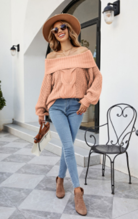 Off shoulder trui voor dames