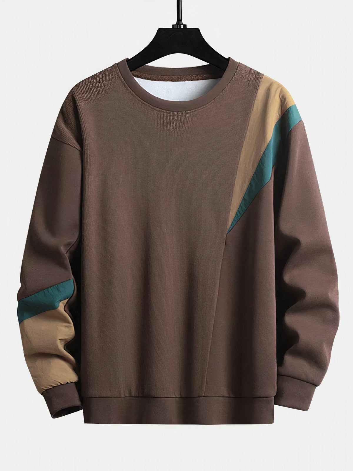 Heren trui met colour-block design