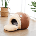Opvouwbaar pluchen kattenbed Cozy Cave