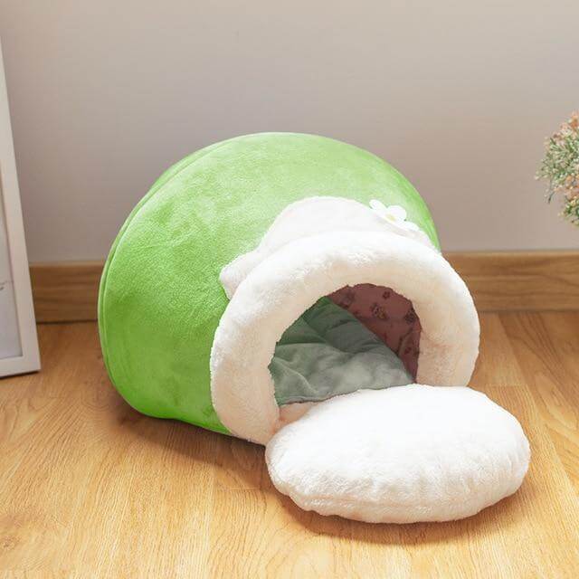 Opvouwbaar pluchen kattenbed Cozy Cave