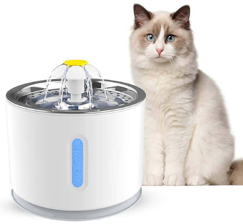 Katten water fontein – materiaal: PP plastic + roestvrij staal — afbeelding 2