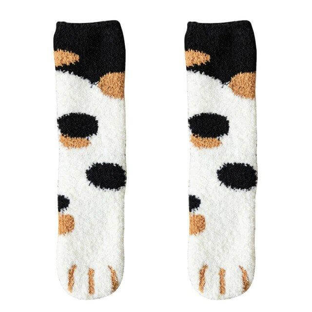 Pluizige kattenpoot sokken
