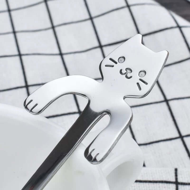 Roestvrij stalen katten theelepel