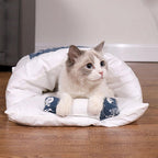 Omkeerbaar kattenbed in slaapzakmodel