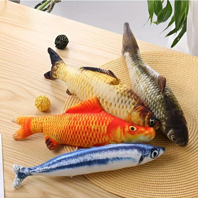 Set van 4 bewegende vissen speeltjes voor katten -fitfish – materiaal: en voor huisdieren — afbeelding 11