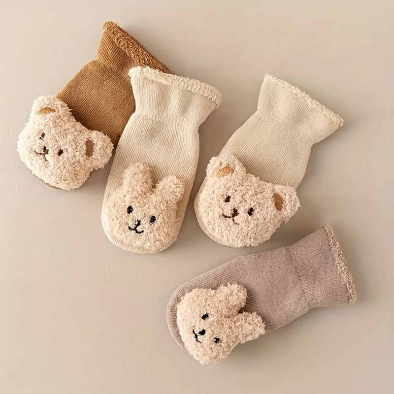 Antislip babysokjes – mila – met schattig berenontwerp