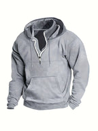 Coole heren hoodie met halve rits