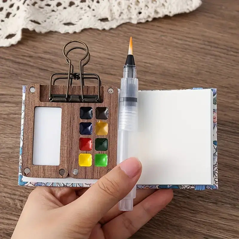 Draagbare aquarelverfset met 24 kleuren