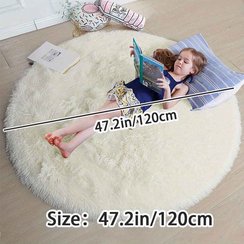 Rond fluffy vloerkleed