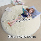 Rond fluffy vloerkleed