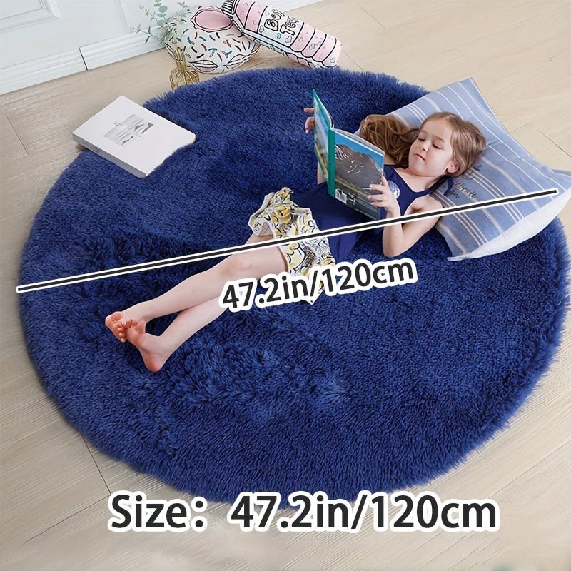 Rond fluffy vloerkleed
