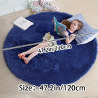 Rond fluffy vloerkleed