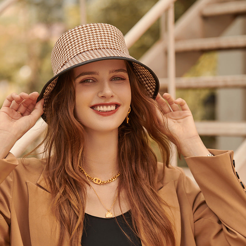 Lichte dames bucket hat van stof voor de zomer