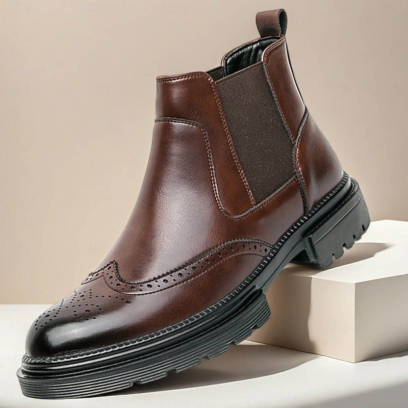 Chelsea boots met wingtip- en broguedetails