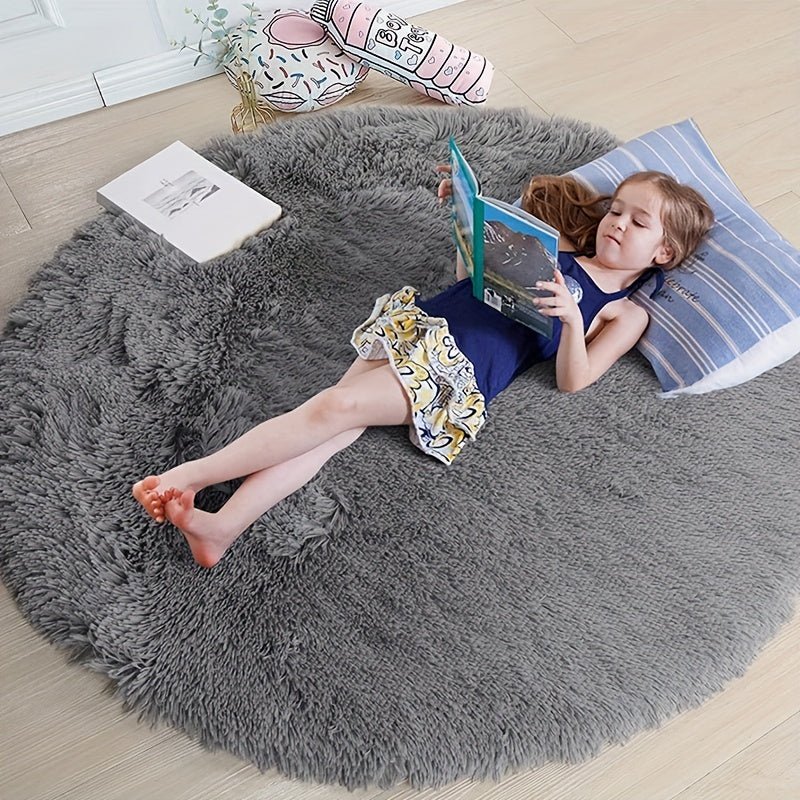 Rond fluffy vloerkleed