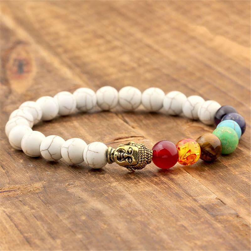 Boeddhistische kralenarmband met 7 chakra's