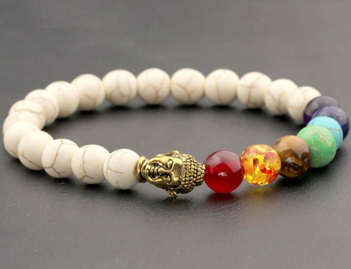 Boeddhistische kralenarmband met 7 chakra's
