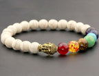 Boeddhistische kralenarmband met 7 chakra's