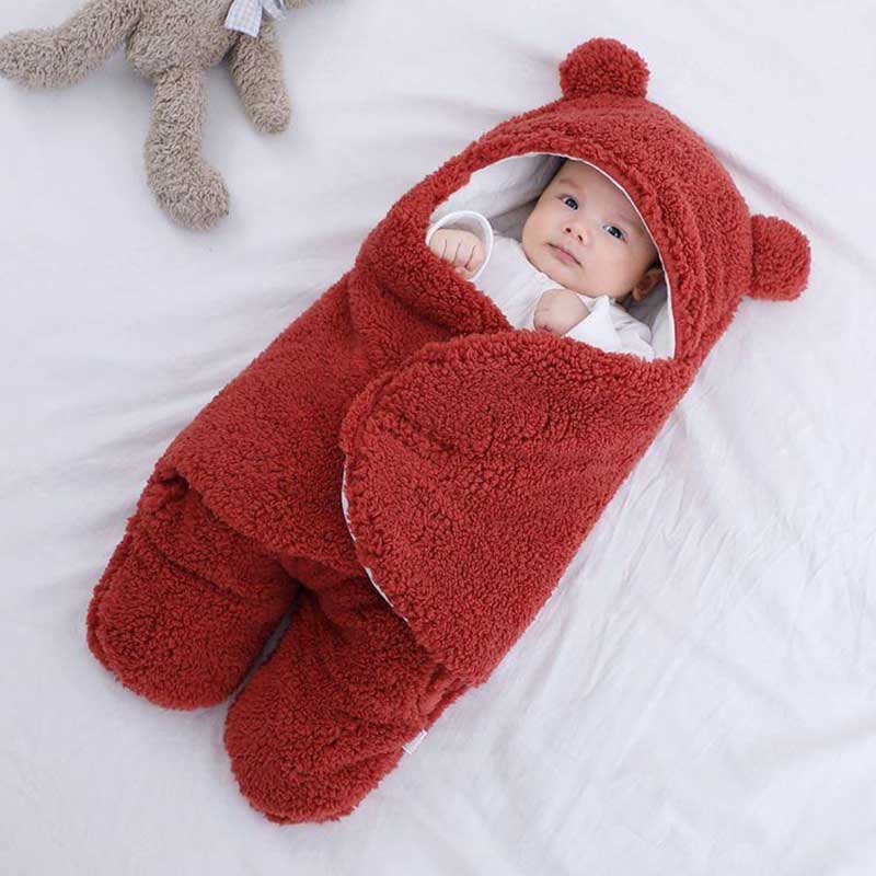 Zachte baby wikkelslaapzak