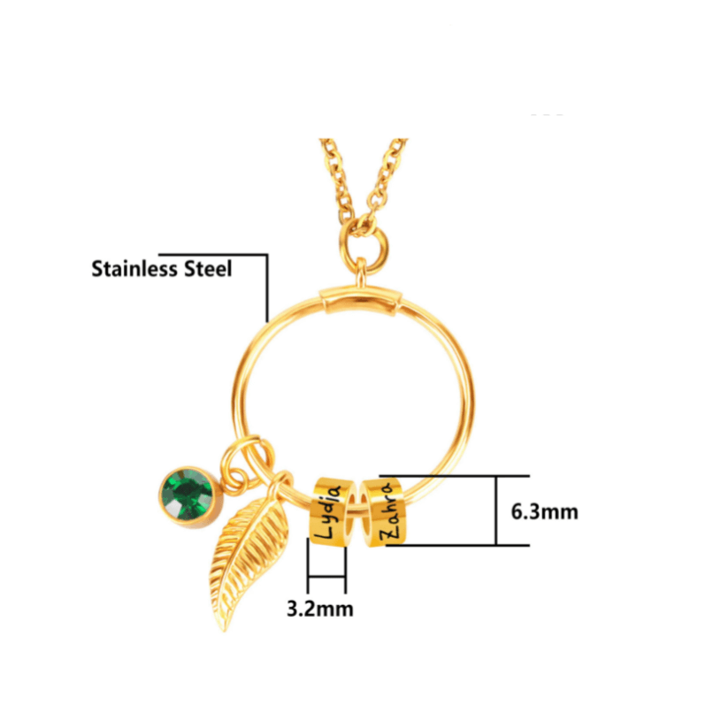 Ketting met ronde familiehanger