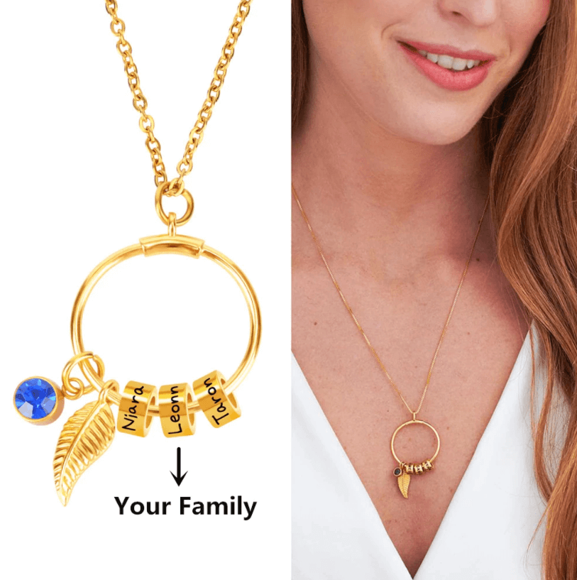 Ketting met ronde familiehanger