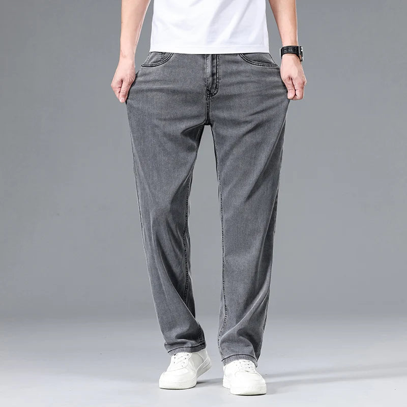 Maddox | Relaxed-fit herenjeans met rechte pijpen en vijf zakken