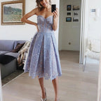 Strapless kant midi jurk met korsettop