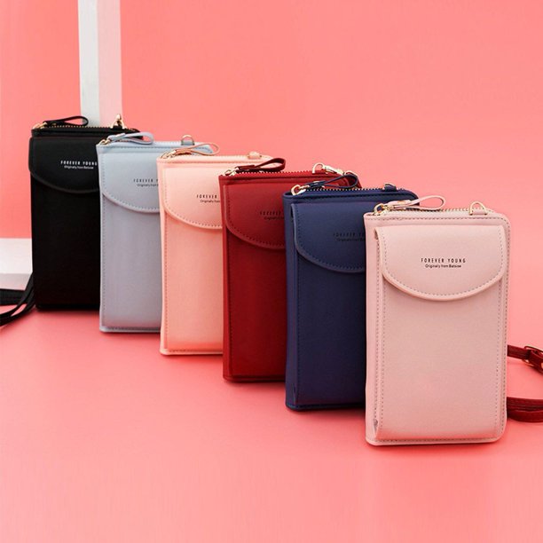 Compact PU leren schoudertas met verstelbare band
