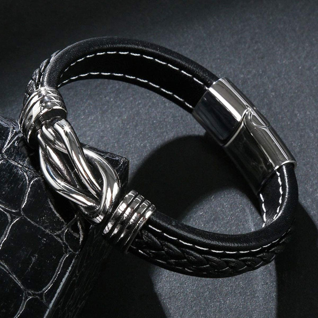 Lederen knoop armband – Infinity armband