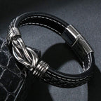 Lederen knoop armband – Infinity armband