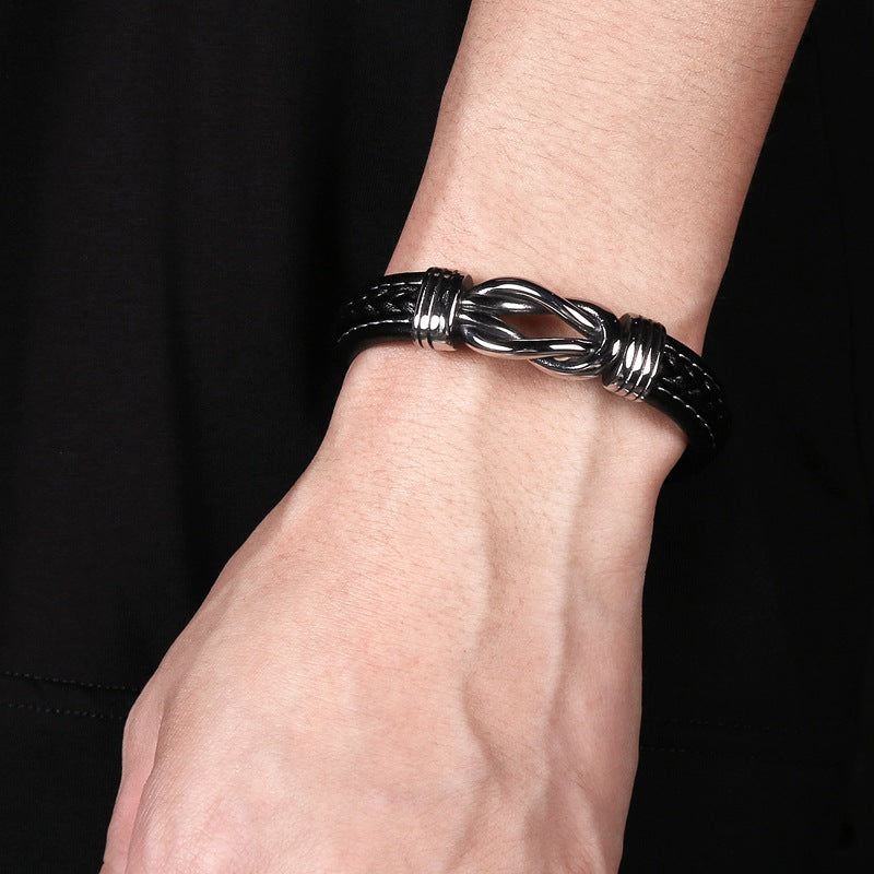 Lederen knoop armband – Infinity armband — afbeelding 11