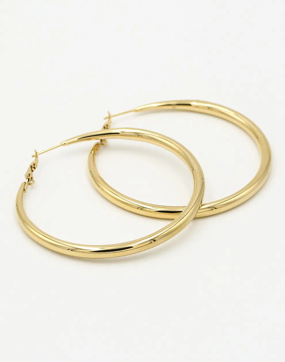 60 mm gouden hoepel oorbellen