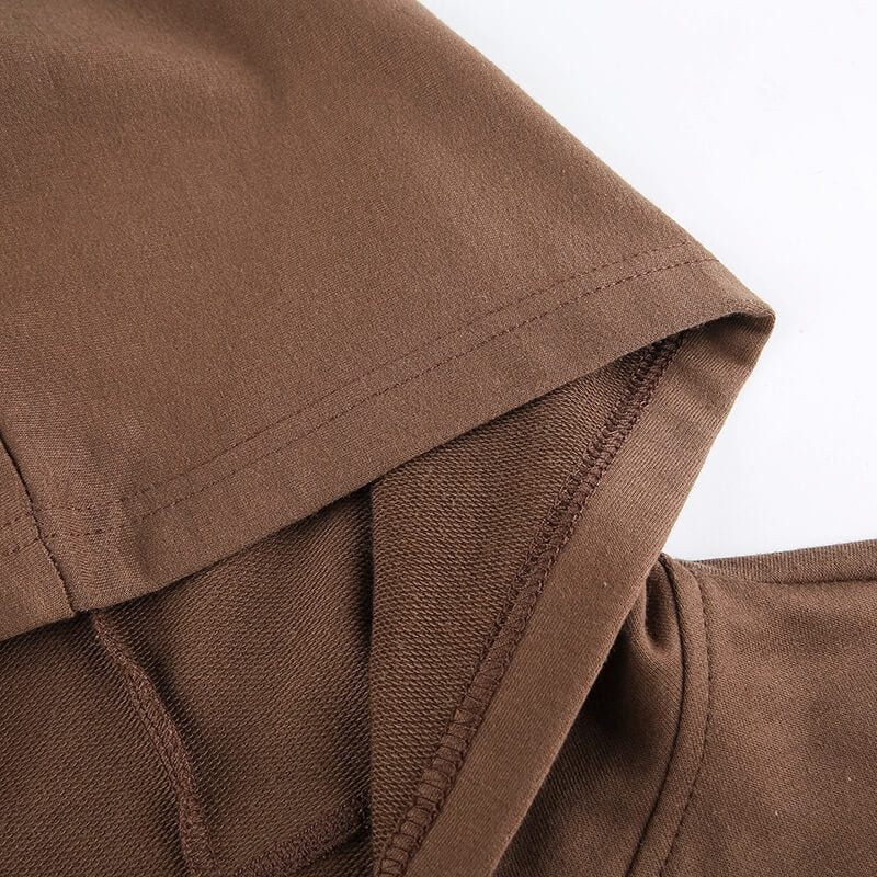 Figuurlijke dames cropped zip-up hoodie met capuchon