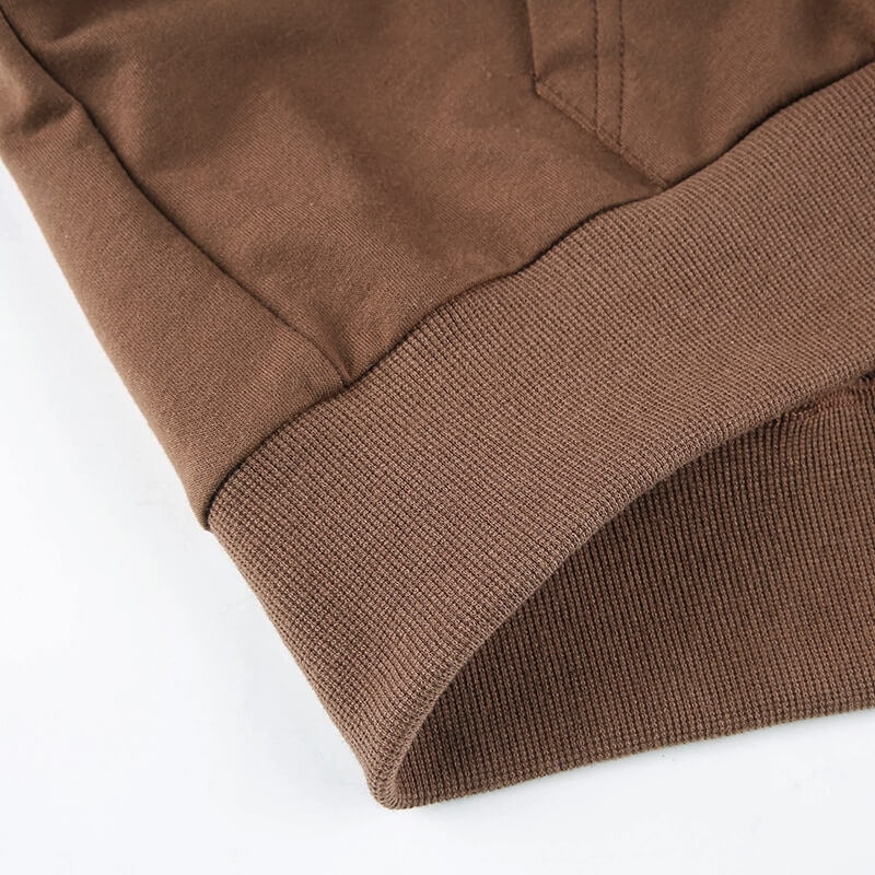 Figuurlijke dames cropped zip-up hoodie met capuchon