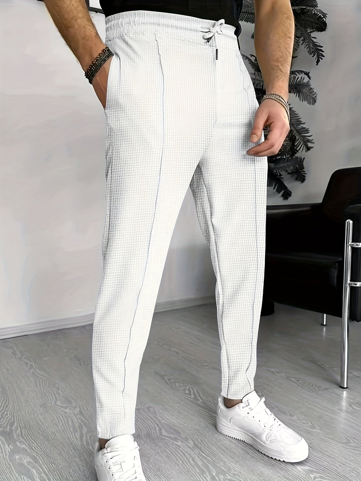 Wafel joggers voor heren