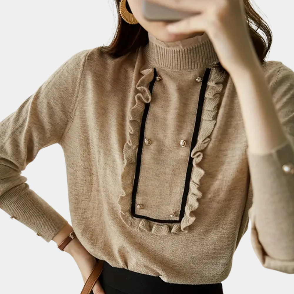 Khaki damesblouse