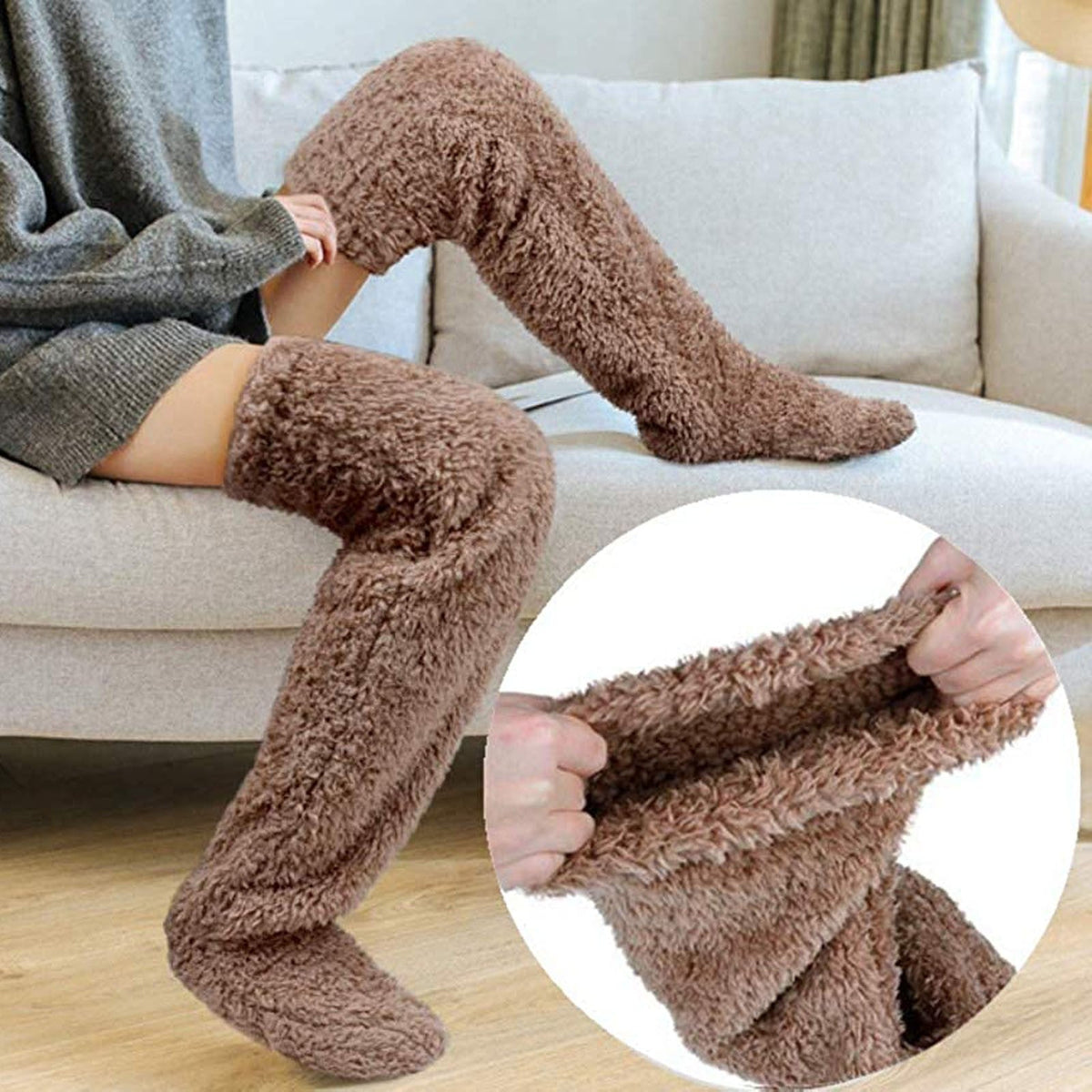 Warme fleece sokken voor de winter